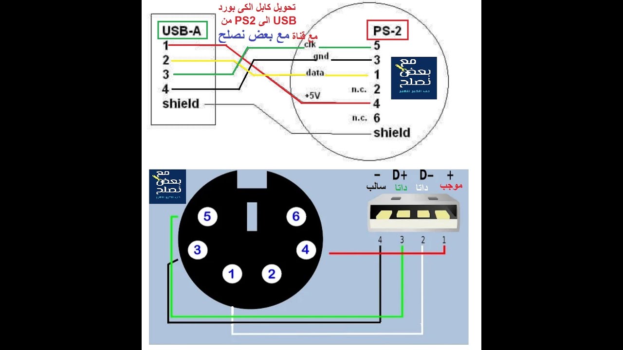 طريقة تحويل جاك الكيبورد من 2sb الى usb .How to convert keyboard jack from 2sb to usb