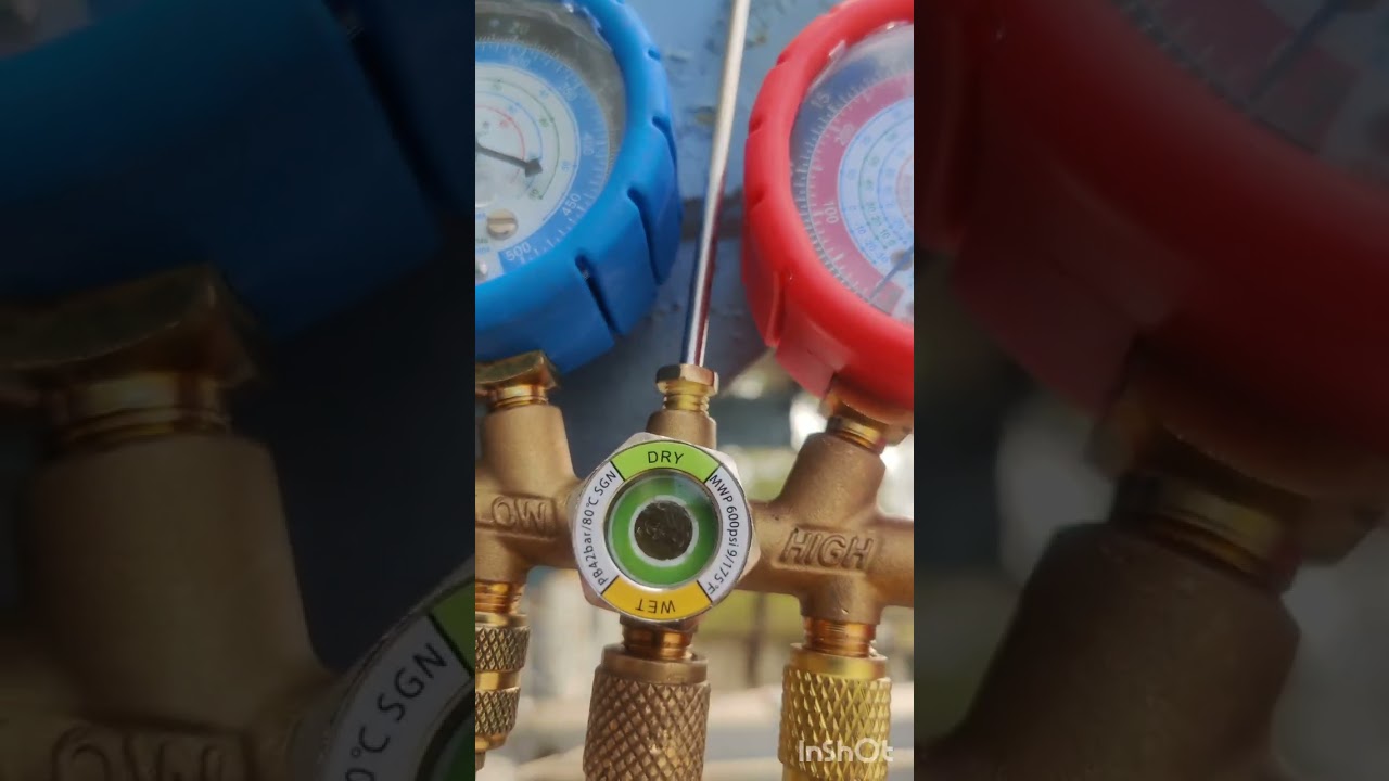 How to vacuum and refrigerate filling in a cooled room chiller full video.
