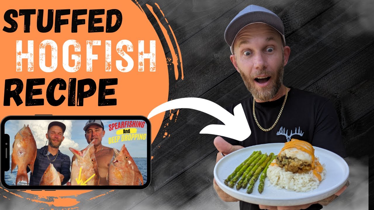 SECRET HOGFISH RECIPE! {Scallop stuffed Hogfish} EASY and WORKS WITH ANY FISH! The wild game cooks!