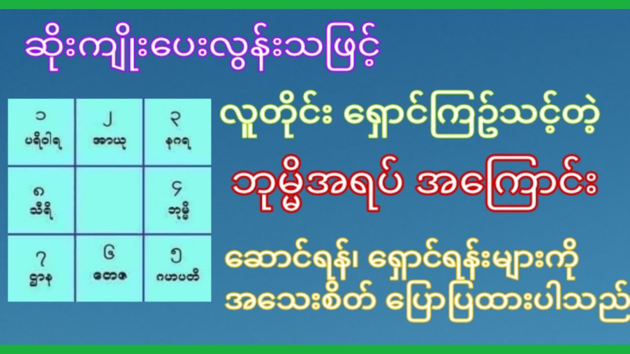 ဘုမ္မိအရပ်အကြောင်း သိကောင်းစရာများ