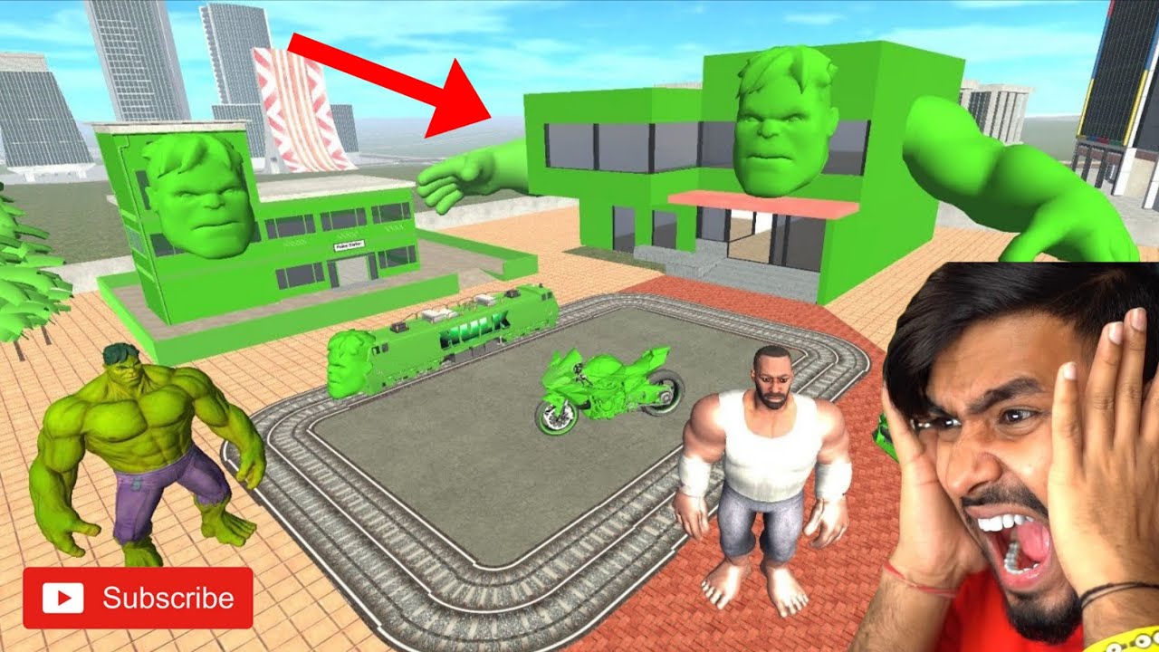 Franklin change their house into hulk house 😮 in Indian bike driving 3d #gta5 #shorts #indianbike