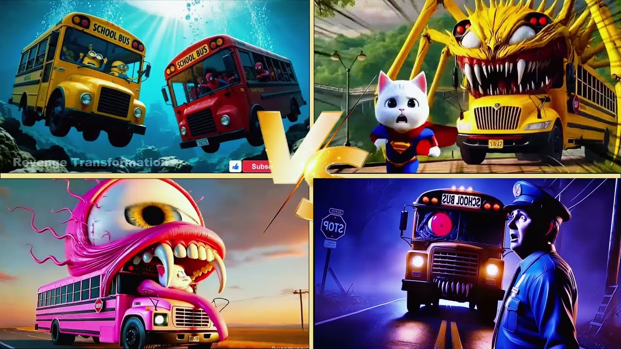 School bus 🆚 Monster