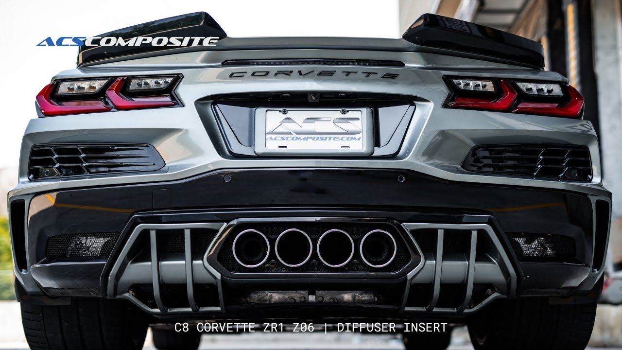 C8 Corvette ZR1 Z06 Rear Diffuser Inserts Install | ACS Composite | 50-4-176