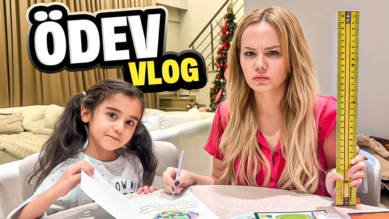 ÖDEV VLOG ! MATEMATİK BİZİ ZORLADI !? | Gamze Karta Öykü Karta