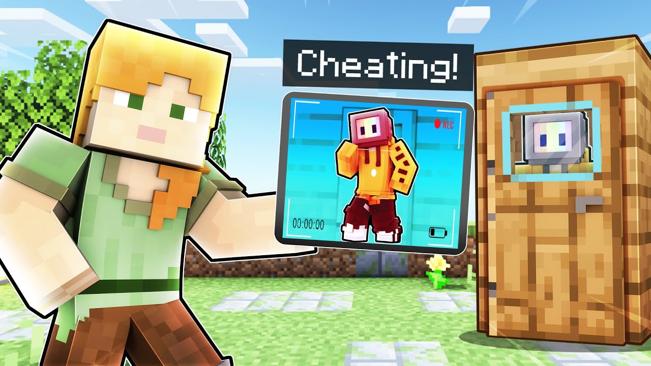 Using Cameras To CHEAT In Minecraft Hide N' Seek | MINECRAFT