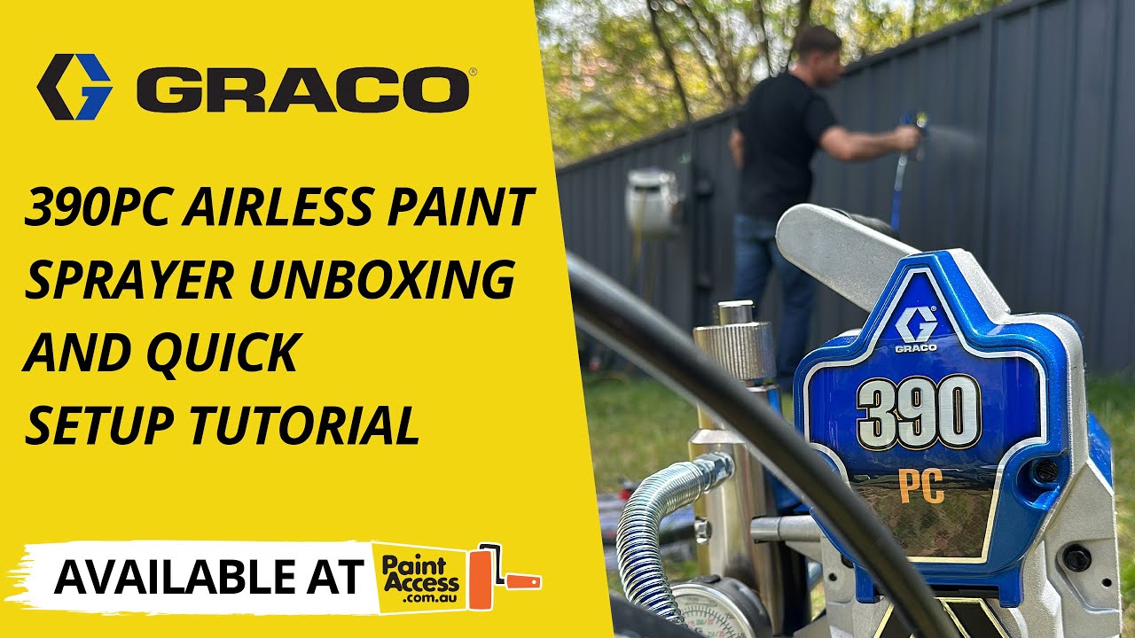 Graco 390PC Airless Paint Sprayer Unboxing and Quick Setup Tutorial