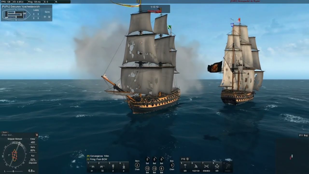 Naval Action 1v1 Battle | [FURY] Stroopwafel de Ruyter