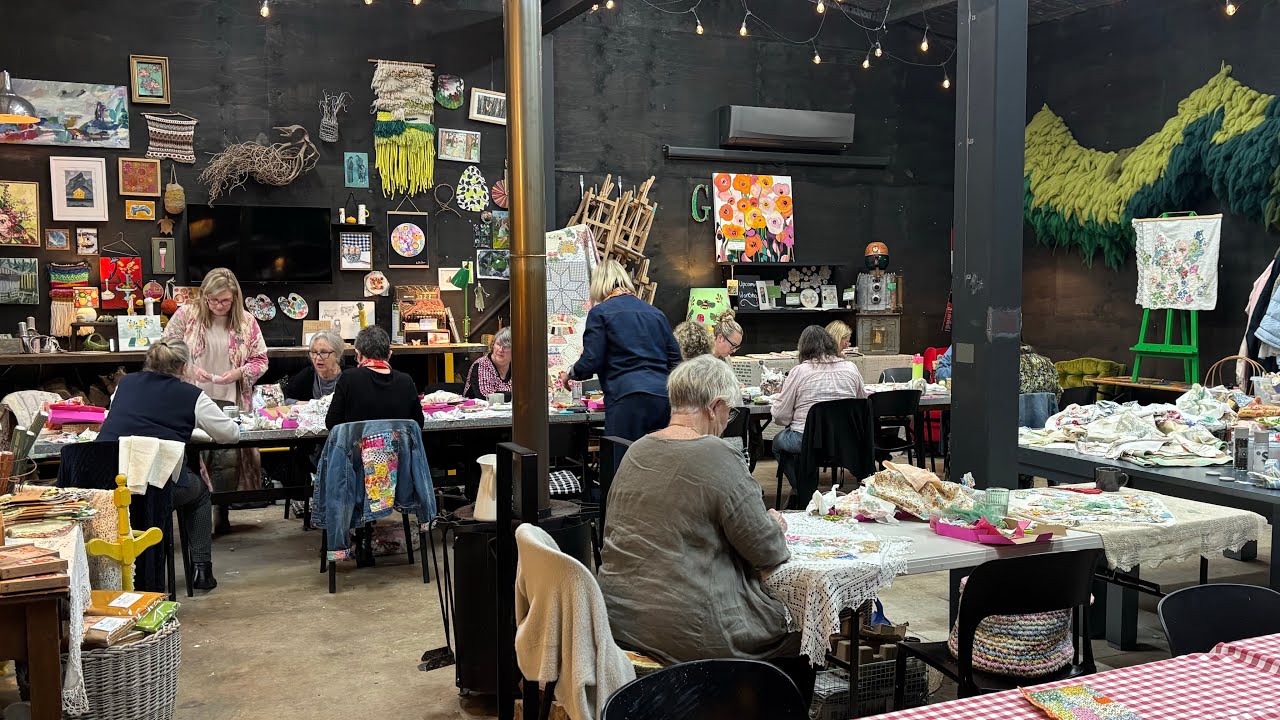 Textile Collage Workshop at Green Door Studios