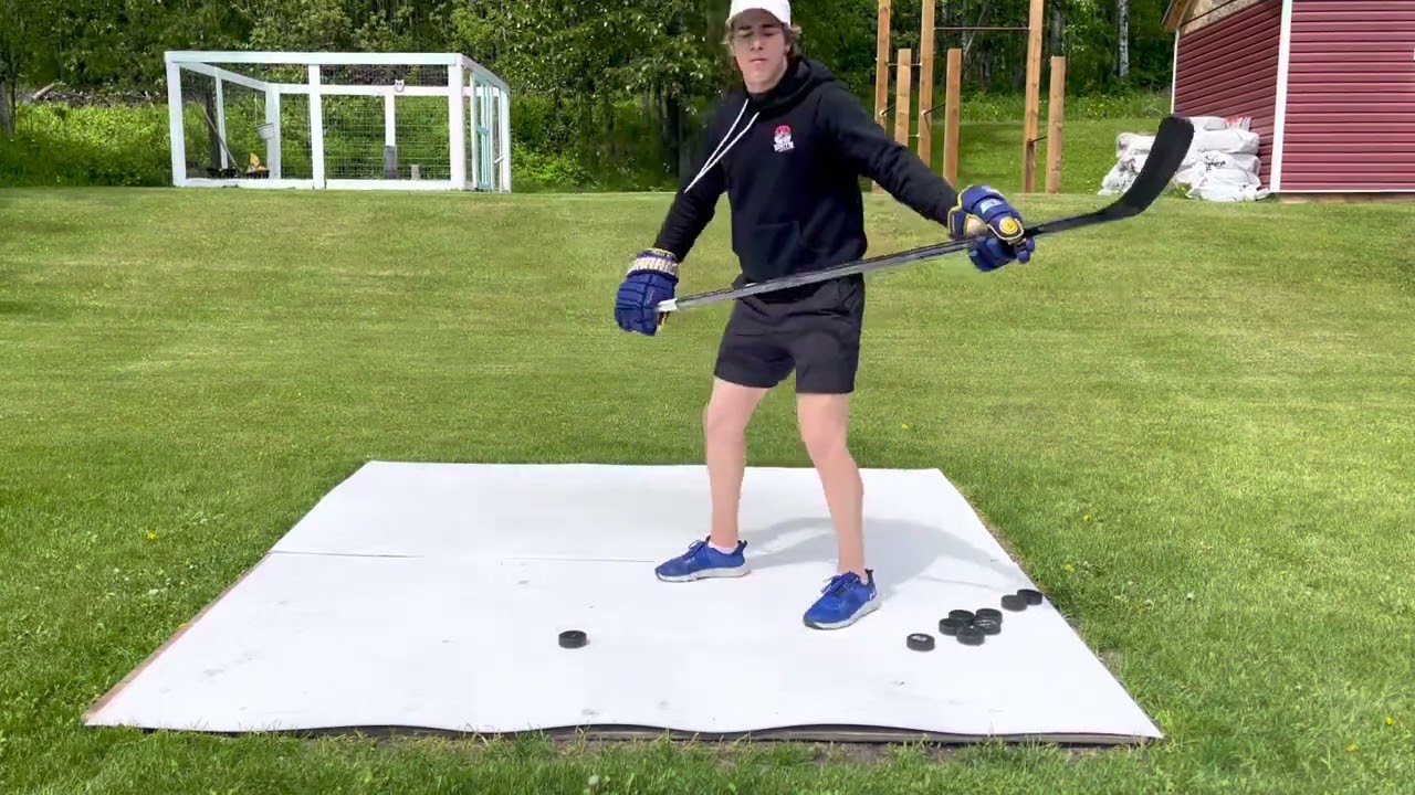 Simple shooting drills for Hockey! Pt 2 (the slap shot)