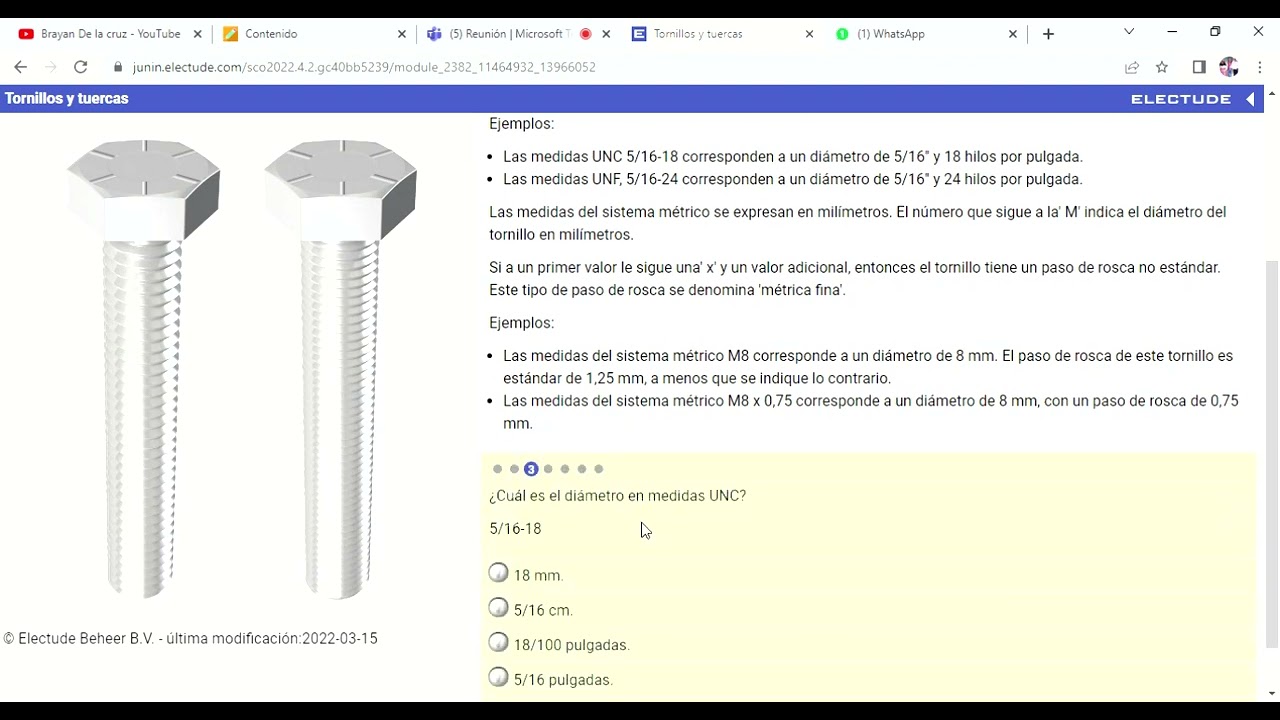 Tornillos y tuercas electude
