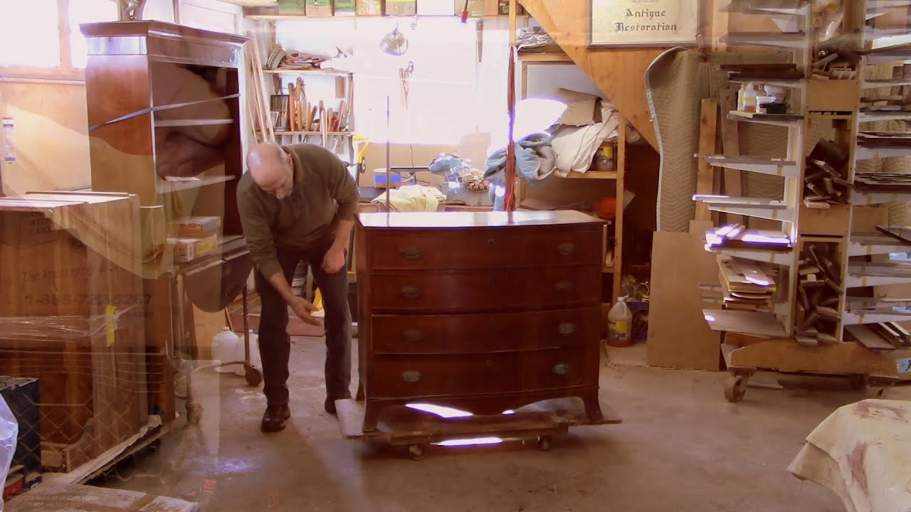 Salvaging a Bow Front Chest - Thomas Johnson Antique Furniture Restoration