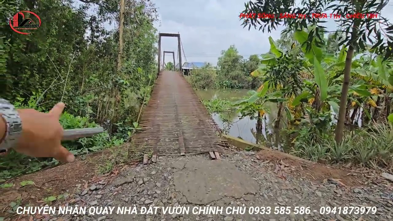 MS:25336 Đất đẹp đường xe hơi thổ cư 100m2 - Giáp sông lớn tổng 1037m2.