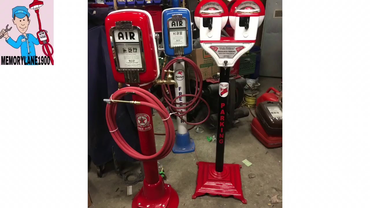 ECO AIR METER ,GAS PUMP, PARKING METERS, GAS GLOBE SIGNS, FIRE ALARM, STRENGTH TESTER,PEANUT MACHINE