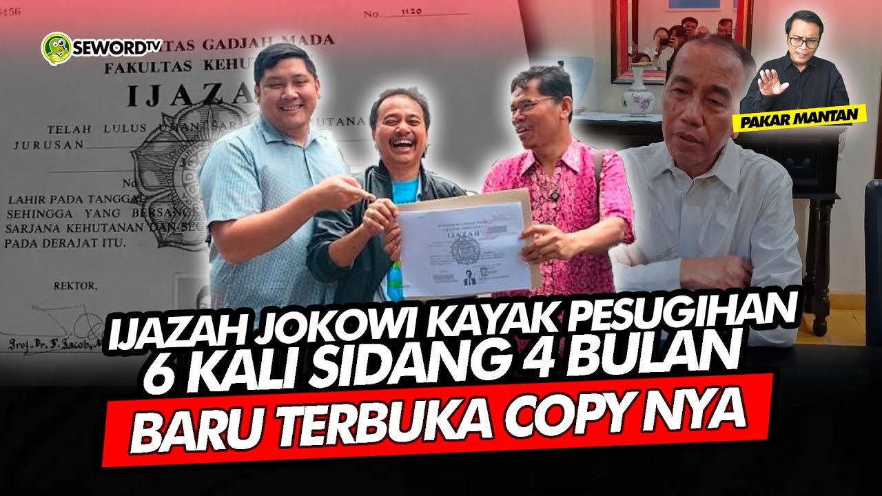 Alifurrahman: IJAZAH JOKOWI KAYAK PESUGIHAN 6 KALI SIDANG 4 BULAN BARU TERBUKA COPY NYA