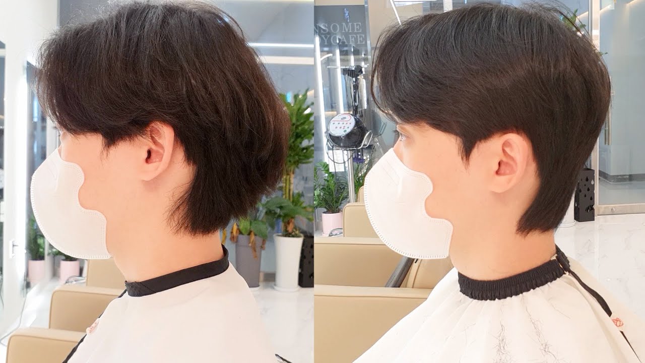 덥수룩한 뒷머리 깔끔하게 리프컷