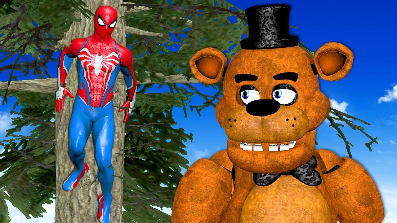 SPIDER-MAN HIDES FROM FNAF (Gmod)