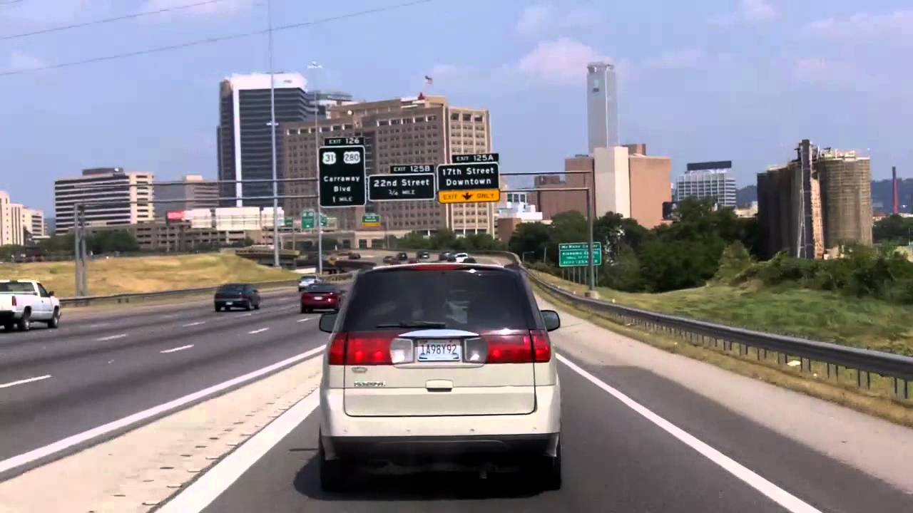 Driving North through Birmingham, Alabama