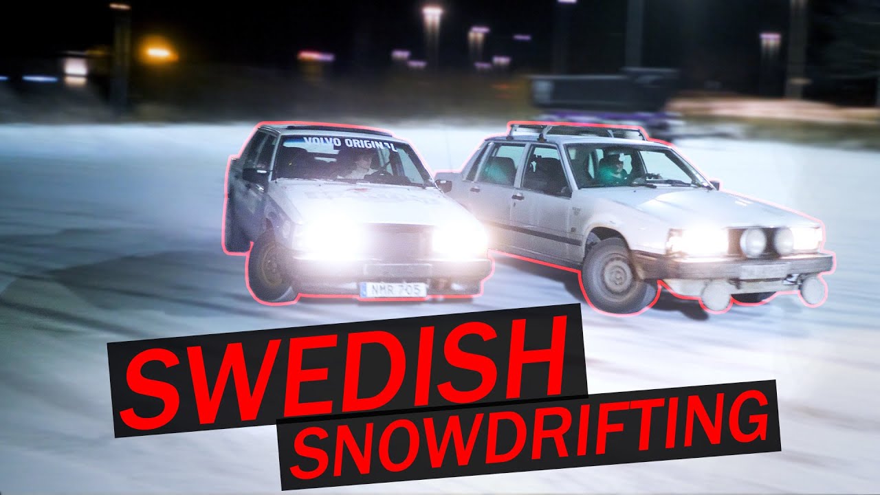 WINTER DRIFTING IN SWEDEN! VOLVO TANDEMS IN SNOW!