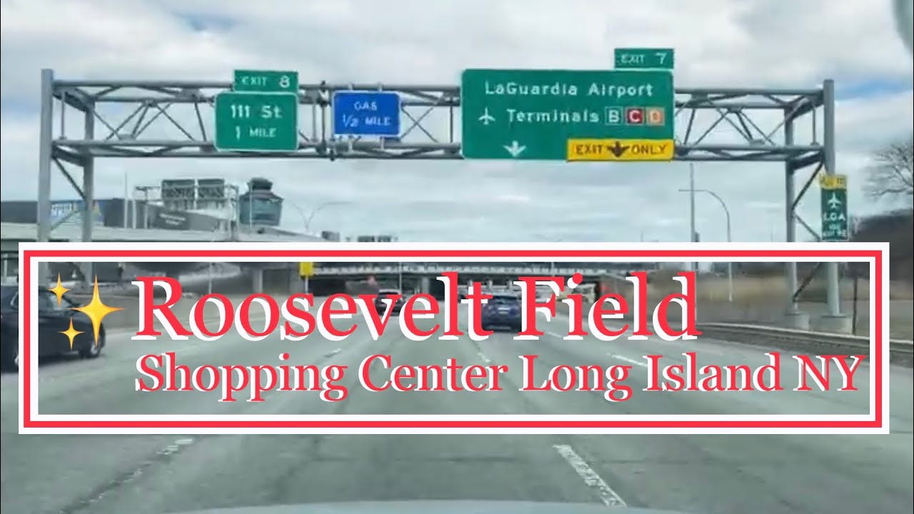 Driving to Roosevelt Field Shopping Center Long Island New York..