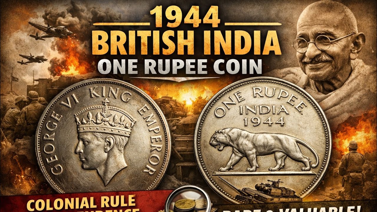🇮🇳 1944 British India One Rupee Coin | WWII History, Rarity & Value Explained