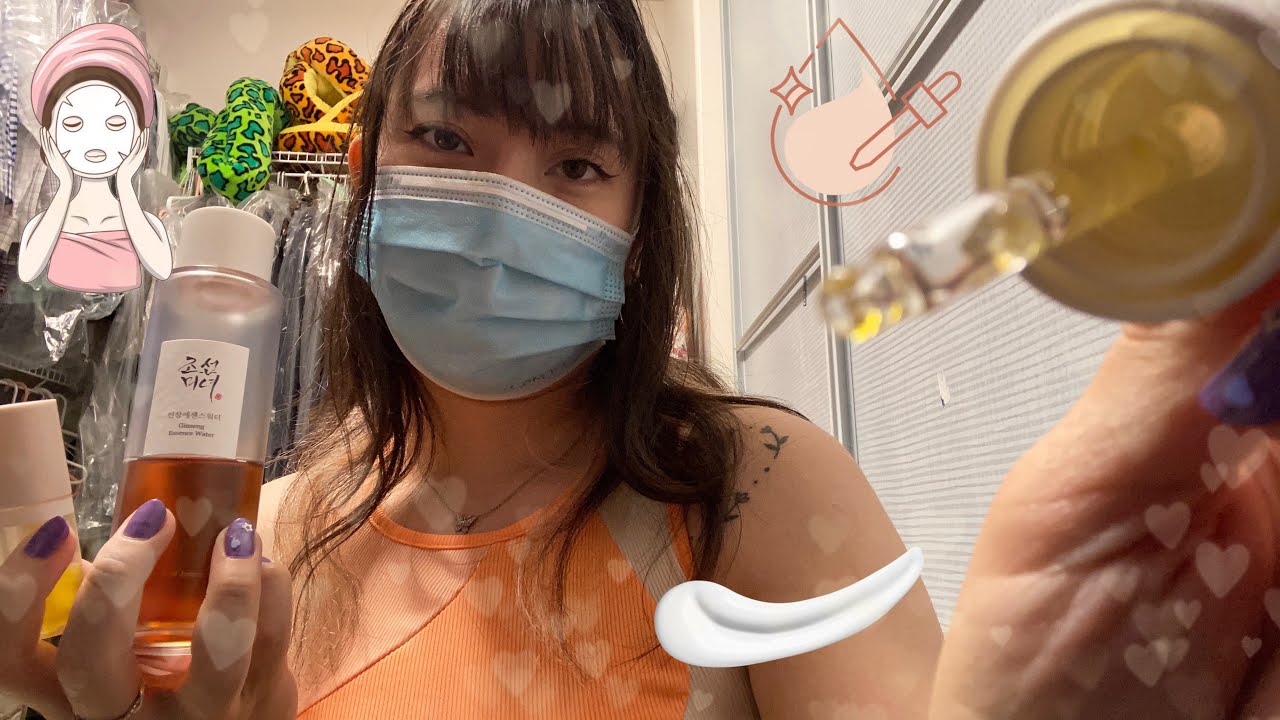 Bestie does your skincare after a stressful day (Layered Sounds, Real Camera Touching ASMR)