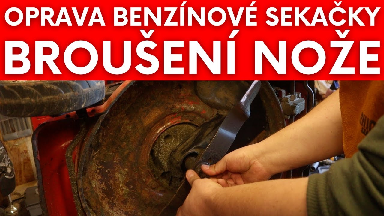 Broušení nože sekačky a dokončení údržby | Příprava benzínové sekačky na sezónu #2