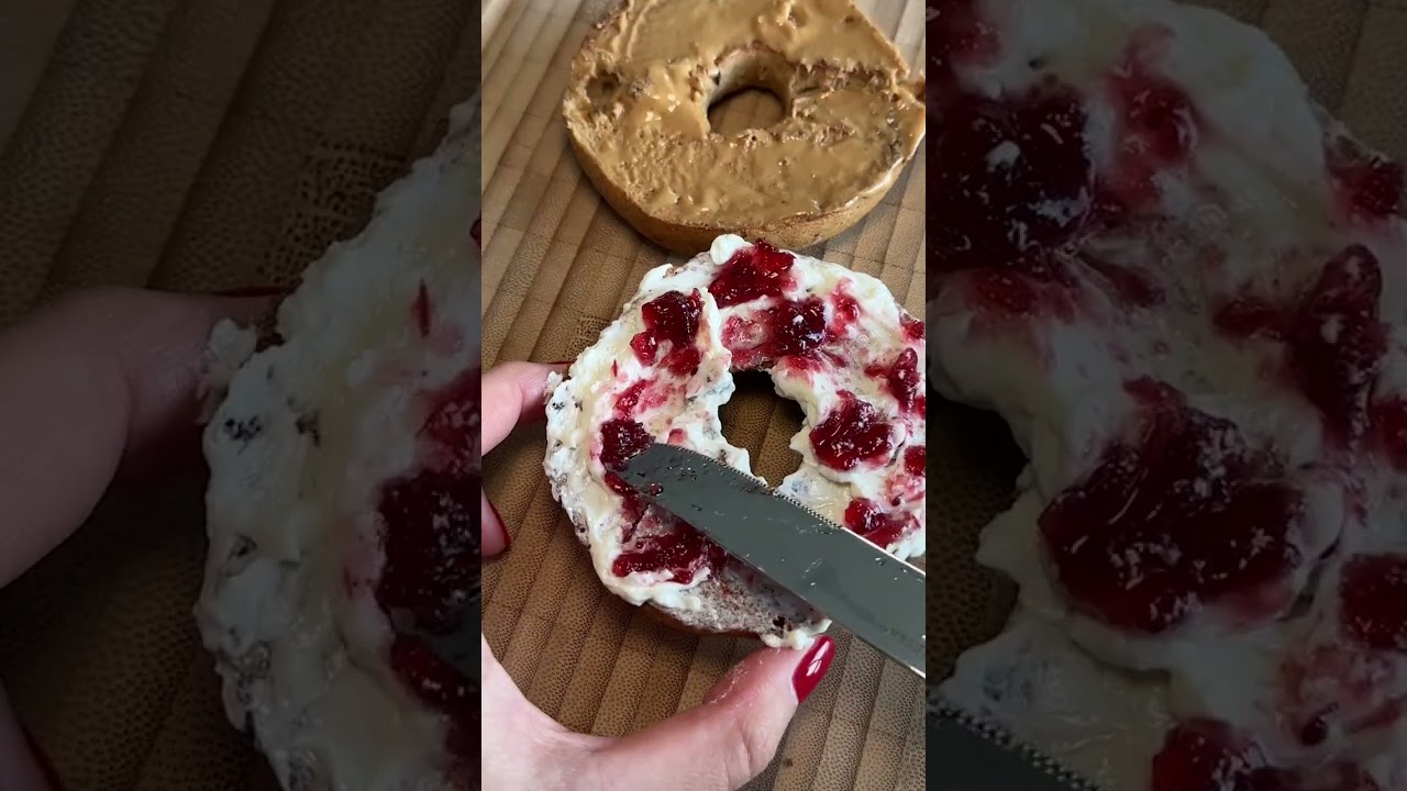 PB&J Cream Cheese Bagel