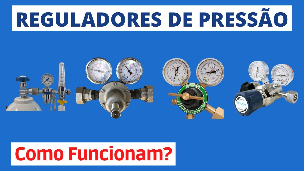 Como funciona uma válvula reguladora de pressão para oxigênio e outros gases?