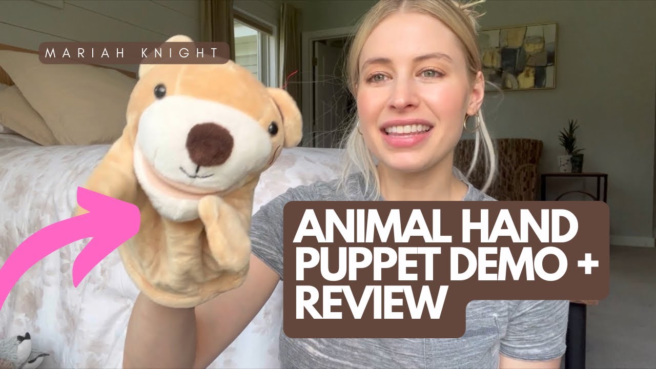 Mom Reviews + Demos Animal Hand Puppets from Amazon