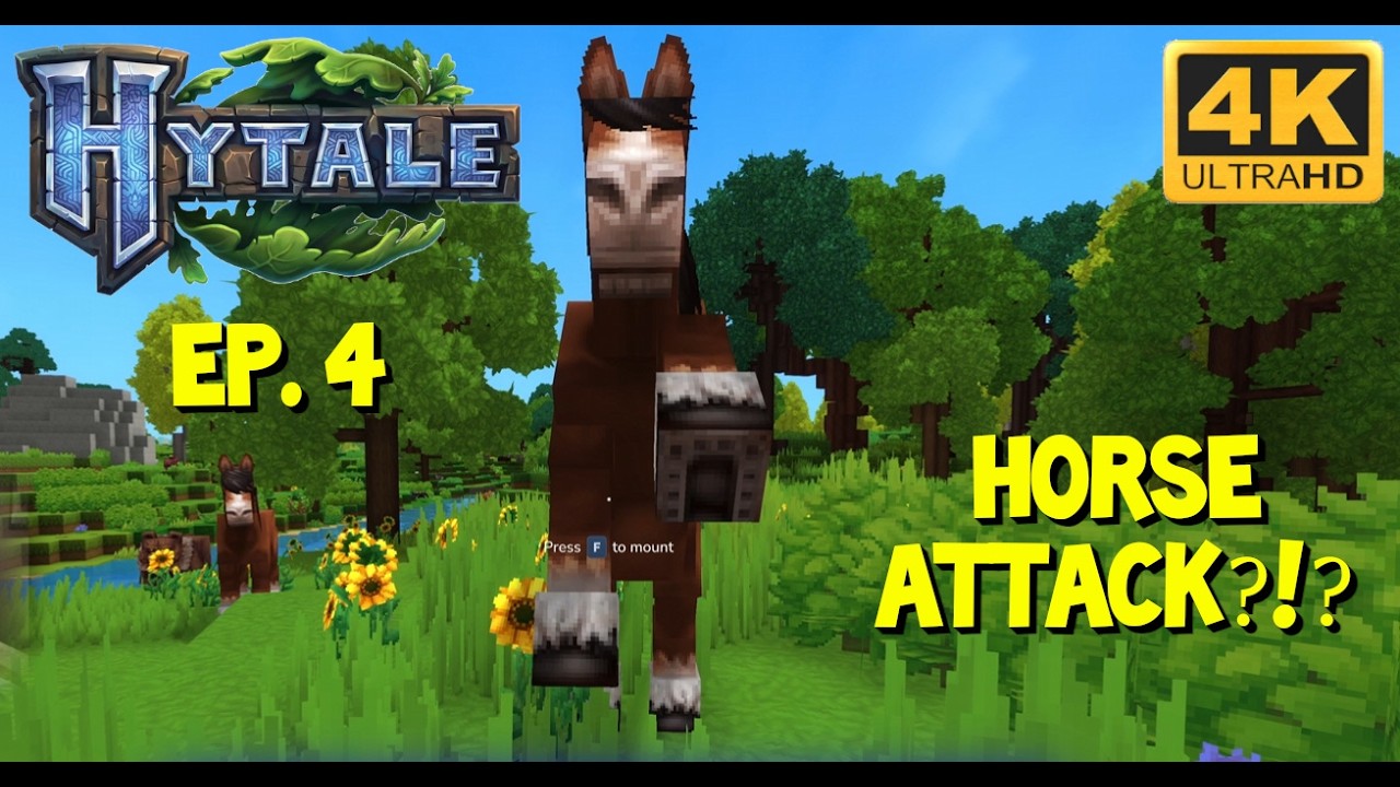 How to Tame a Horse - Hytale - 4K Ultra HD