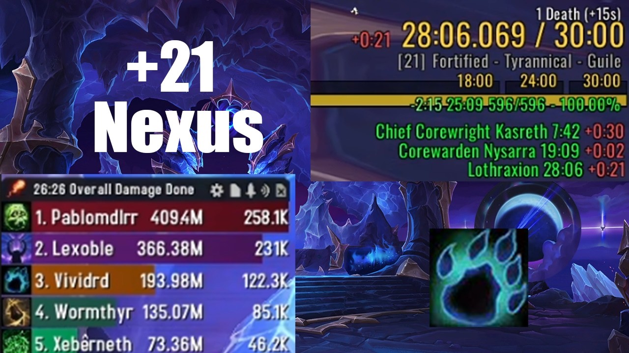 +21 Nexus no comms pug - Elune's Chosen Guardian Druid PoV