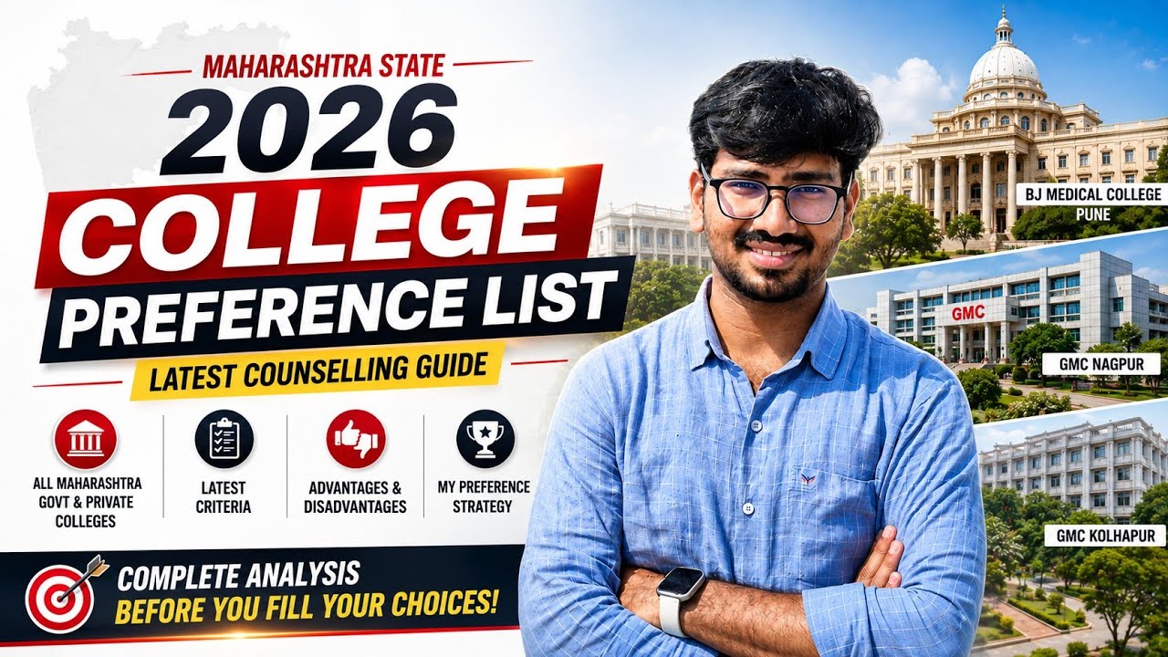 MAHARASHTRA MBBS COLLEGE PREFERENCE LIST 🔥 | Govt + Private Medical Colleges | Latest Counselling .