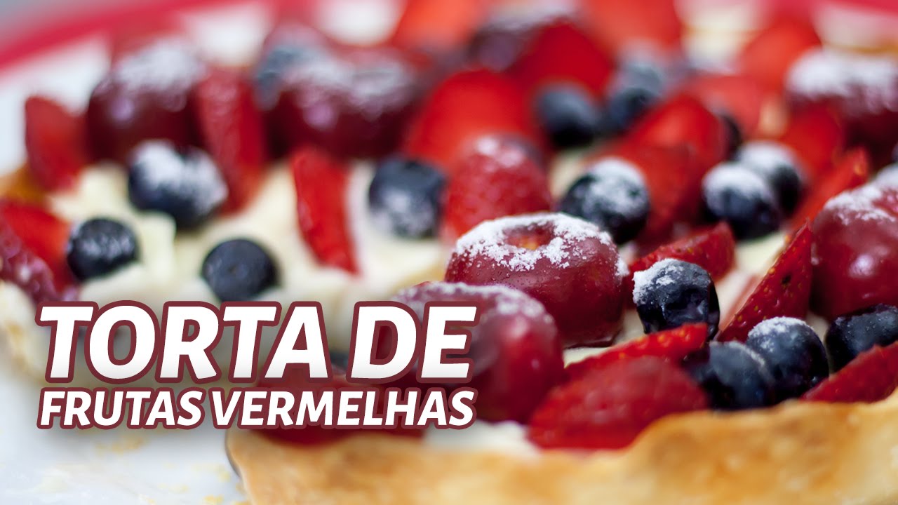 Como Fazer Torta de Frutas Vermelhas - Receita de Natal