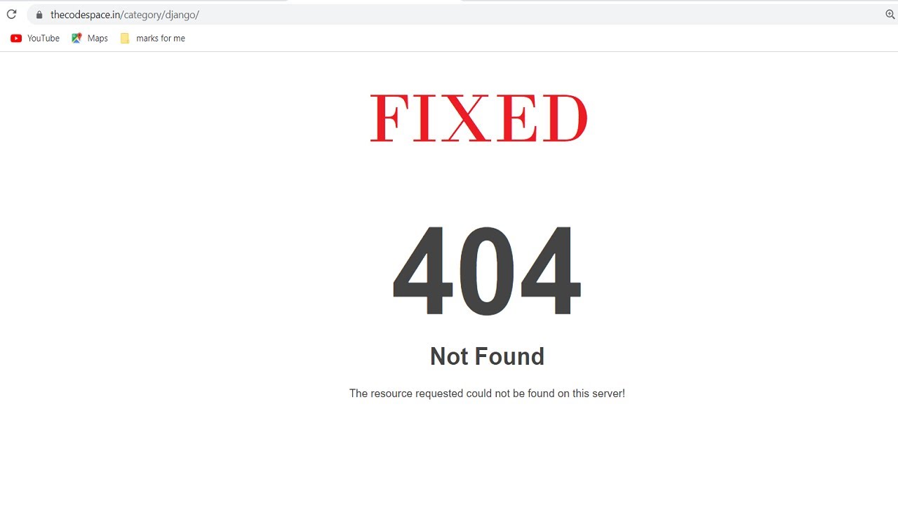 404 error | Wordpress | The resource requested could not be found on this server