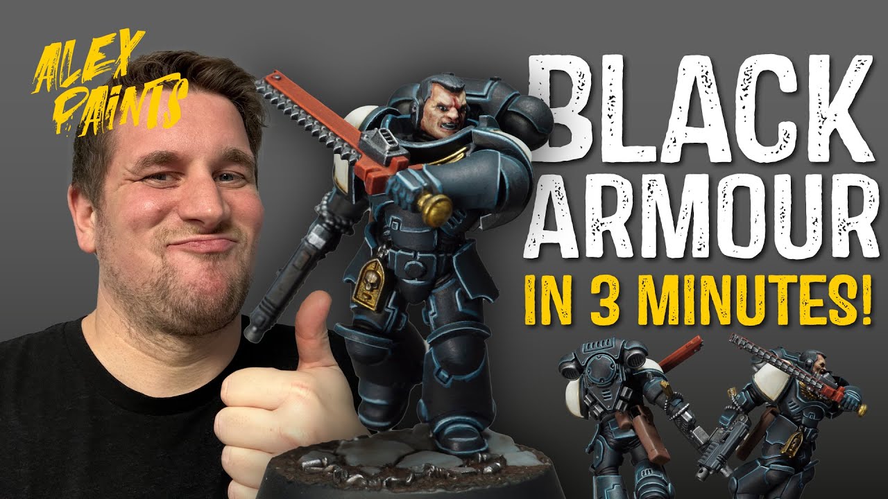 How to Paint Black Armour - Warhammer 40k Black Templars or Sisters of Battle #howtopaintwarhammer