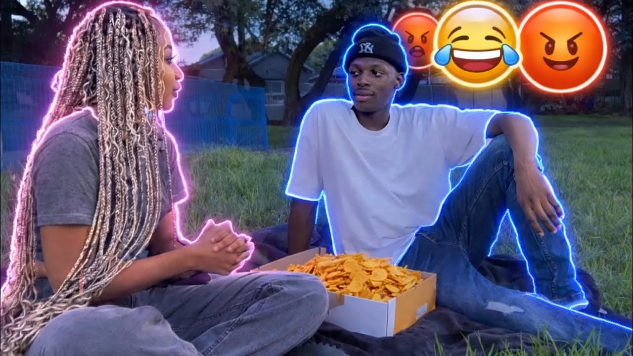 Took my crush on a date with chips in a pizza box 