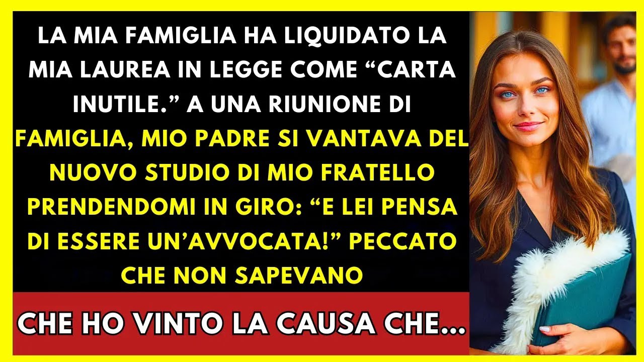 La Mia Famiglia Derise La Mia Laurea, Finché Non Seppe Che Ho Vinto Il Caso Che Cambiò Tutto