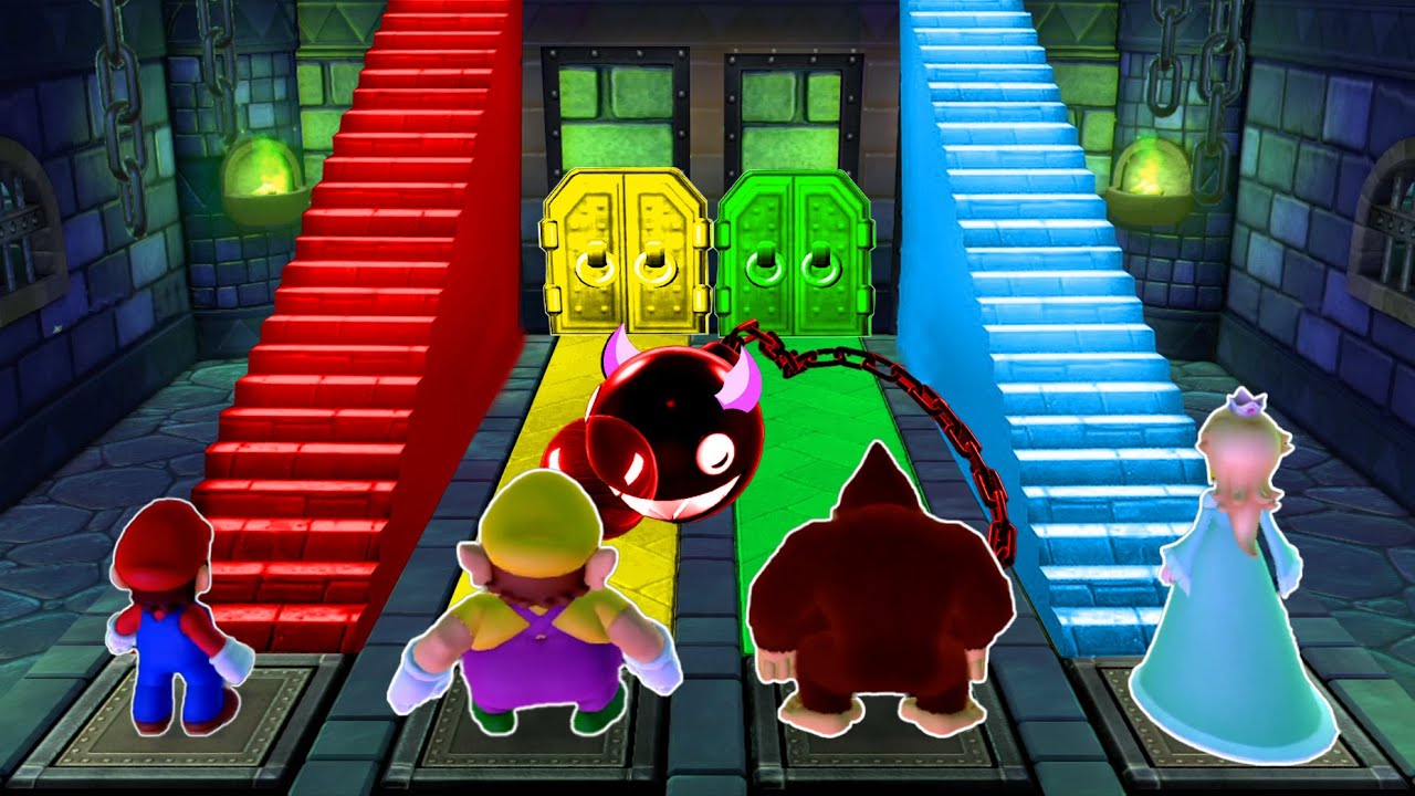 Mario Party 10 Minigames - Mario Vs Wario Vs Donkey Kong Vs Rosalina (Master CPU)