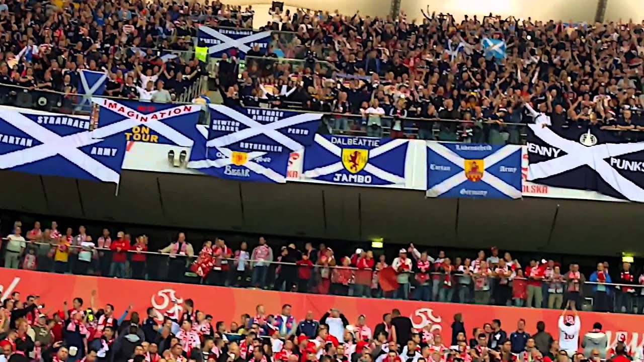 Flower of Scotland - Tartan Army - Poland v Scotland, Warsaw,