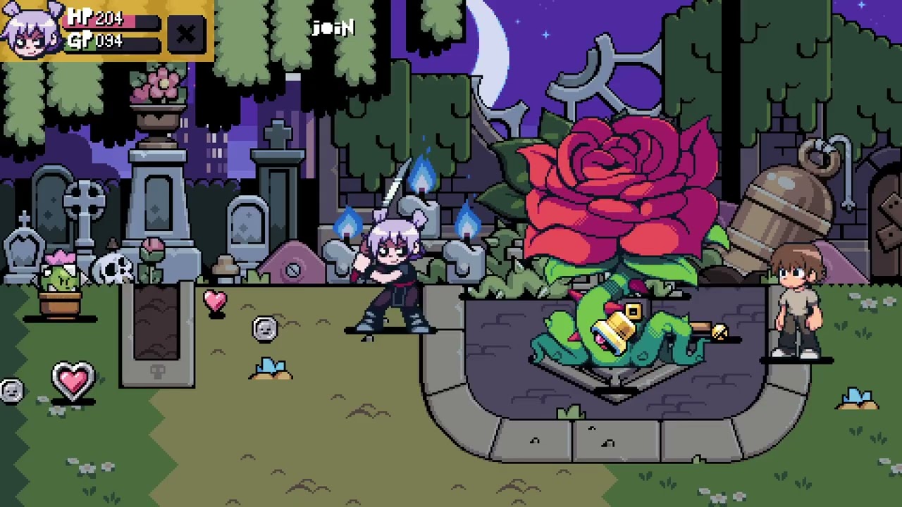Scott Pilgrim EX (HARD, Roxy) NEWGAME+ in 56:49 [OLD PATCH WR]