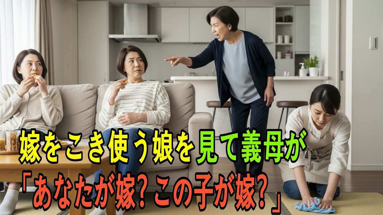 嫁に家事を押し付ける娘を見て義母が激怒しました。「あなたが嫁なの?この子が嫁なの?」その日、家族の序列が完全にひっくり返りました
