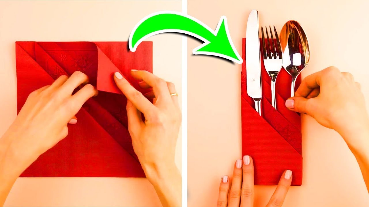 7 PLIAGES DE SERVIETTES COMPLÈTEMENT FOUS QUI IMPRESSIONNERONT TOUS TES INVITÉS