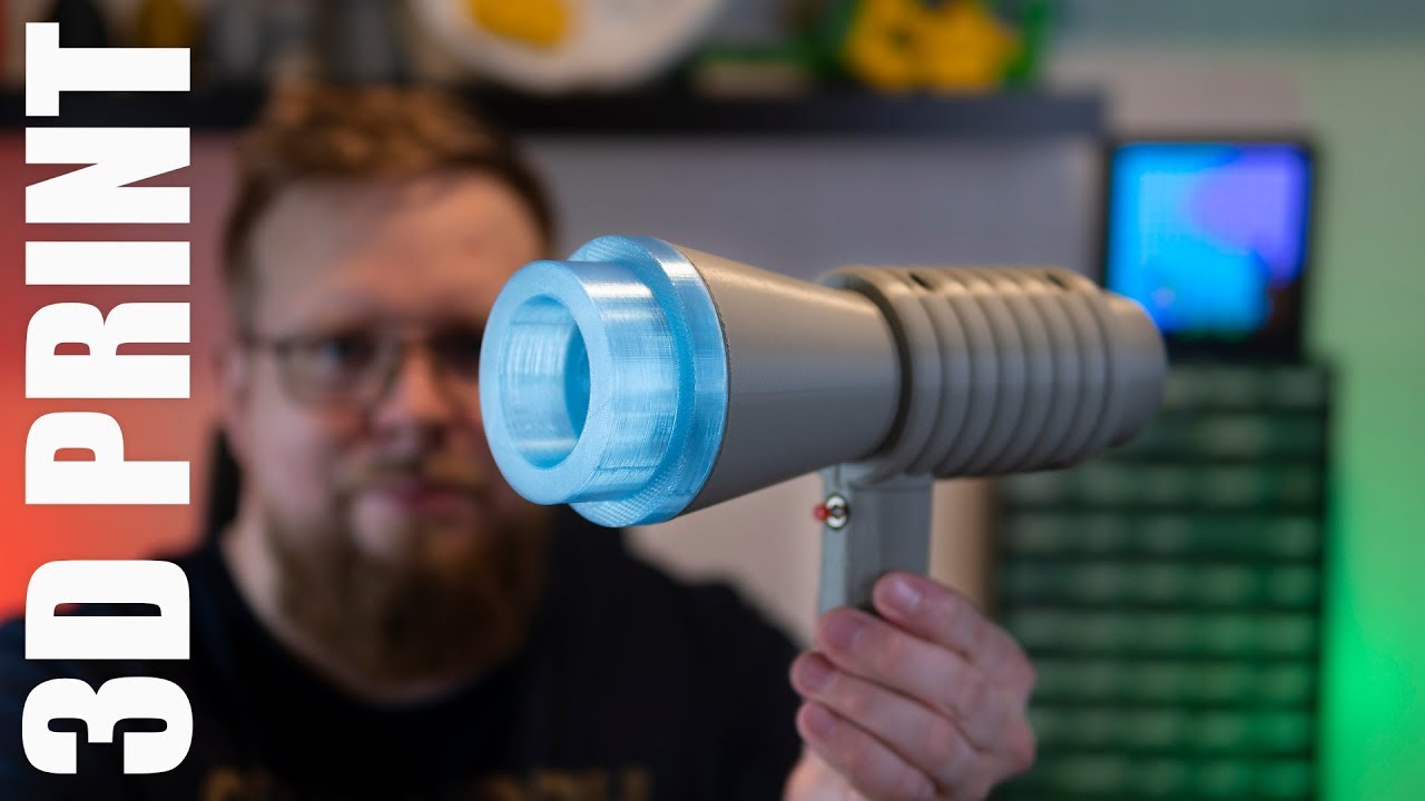 3D Printed Human Scale Working LEGO Space Blaster Toy with Sounds and Lights