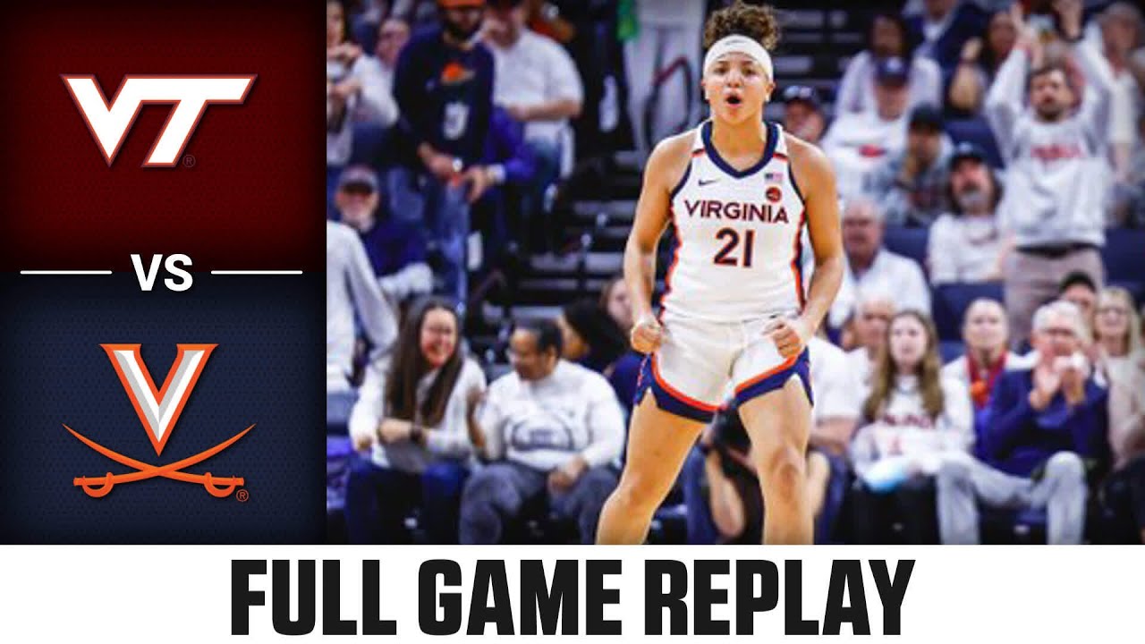 Virginia Tech vs. Virginia Full Game Replay | 2023-24 ACC Women's Basketball