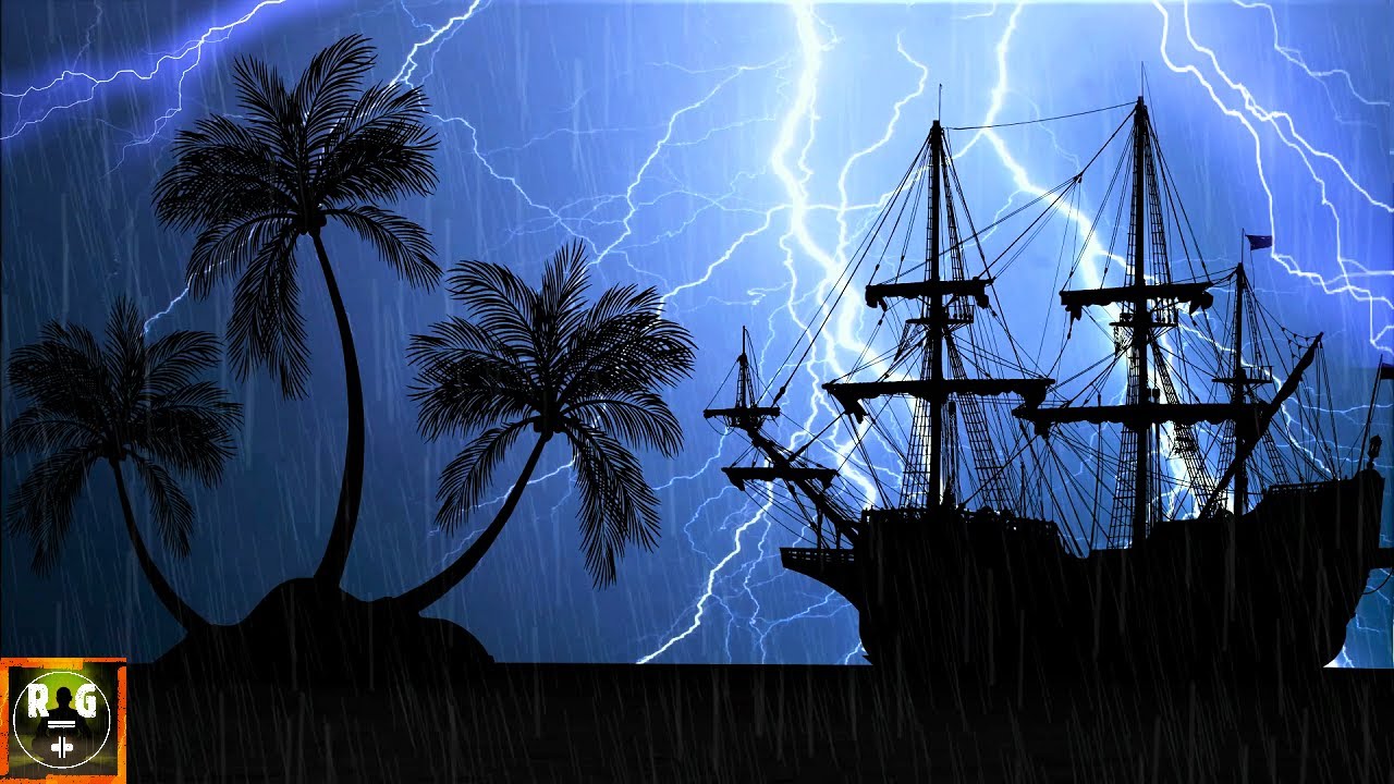 Tropical Thunderstorm with Sounds of Waves, Rain, Lightning and Thunder for Sleep, Study, Relax