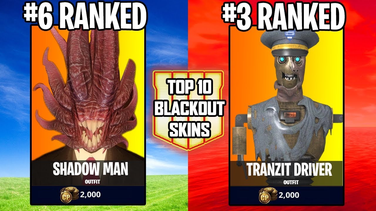 RANKING TOP 10 ZOMBIES SKINS FOR BLACKOUT BATTLE ROYALE! (Call of Duty Black Ops 4)