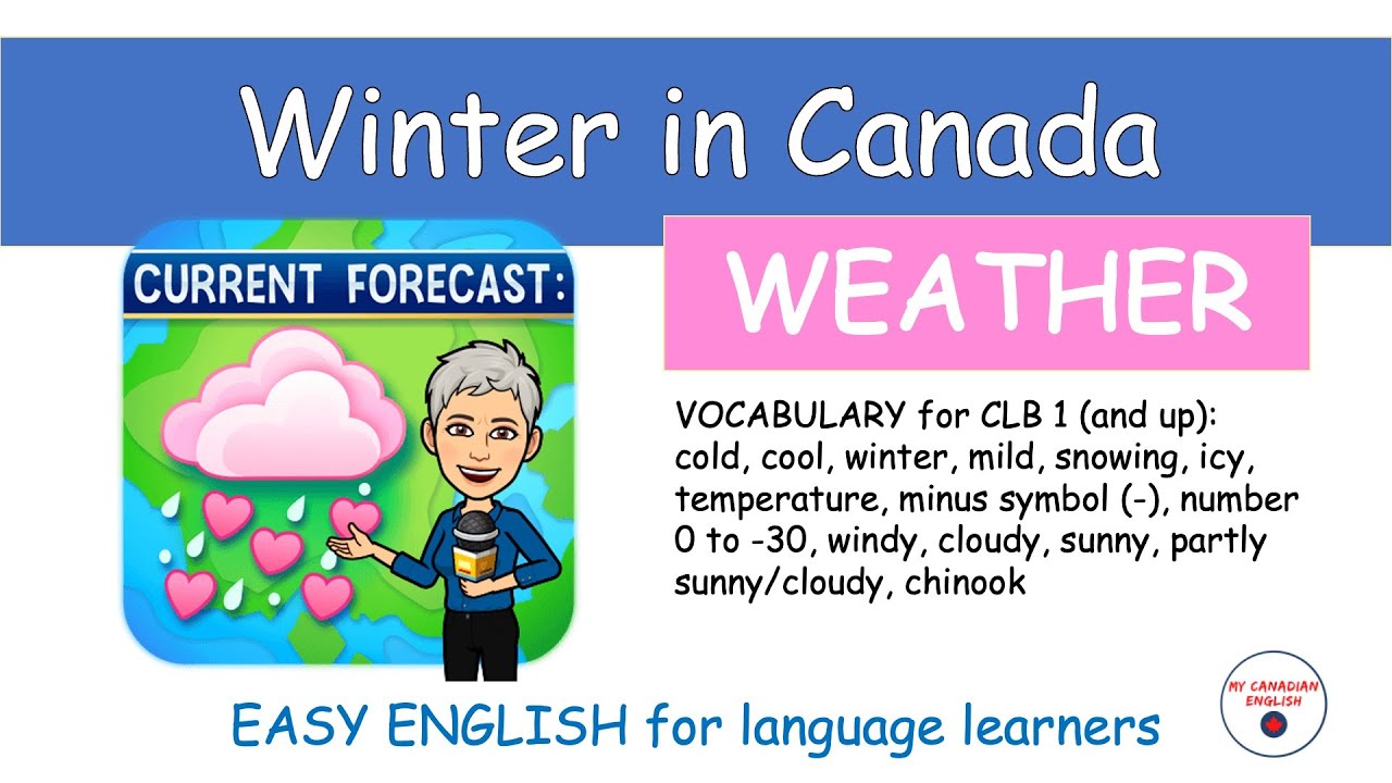 Weather words for winter - easy English for language learners