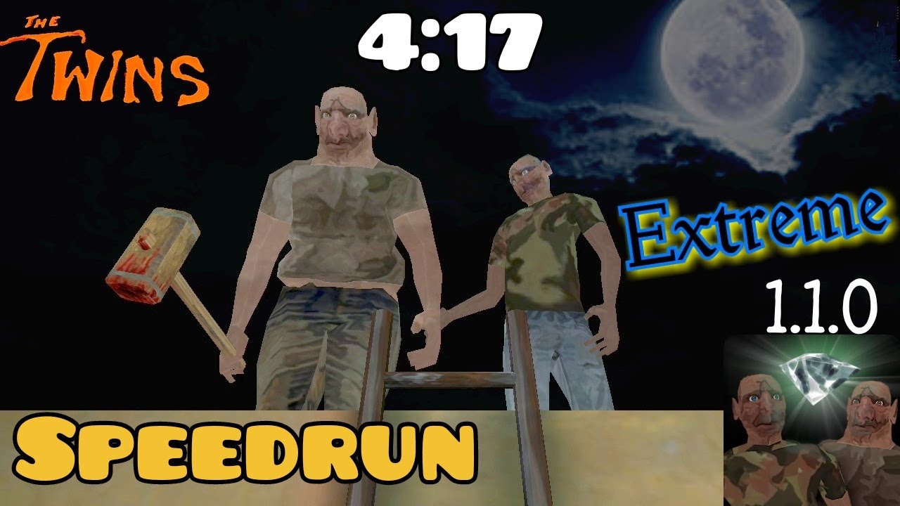 The Twins - V 1.1.0, World record (4:17), speedrun in extreme