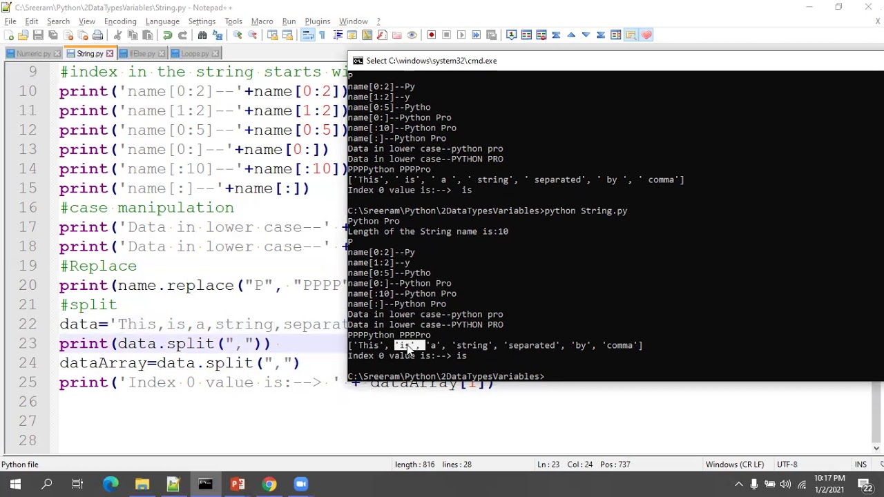 Data Types, Variables, If Else and Loops in Python