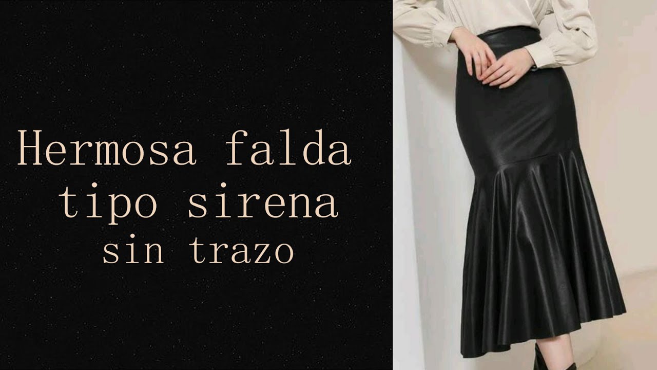 Falda tipo sirena | SIN TRAZO | paso a paso